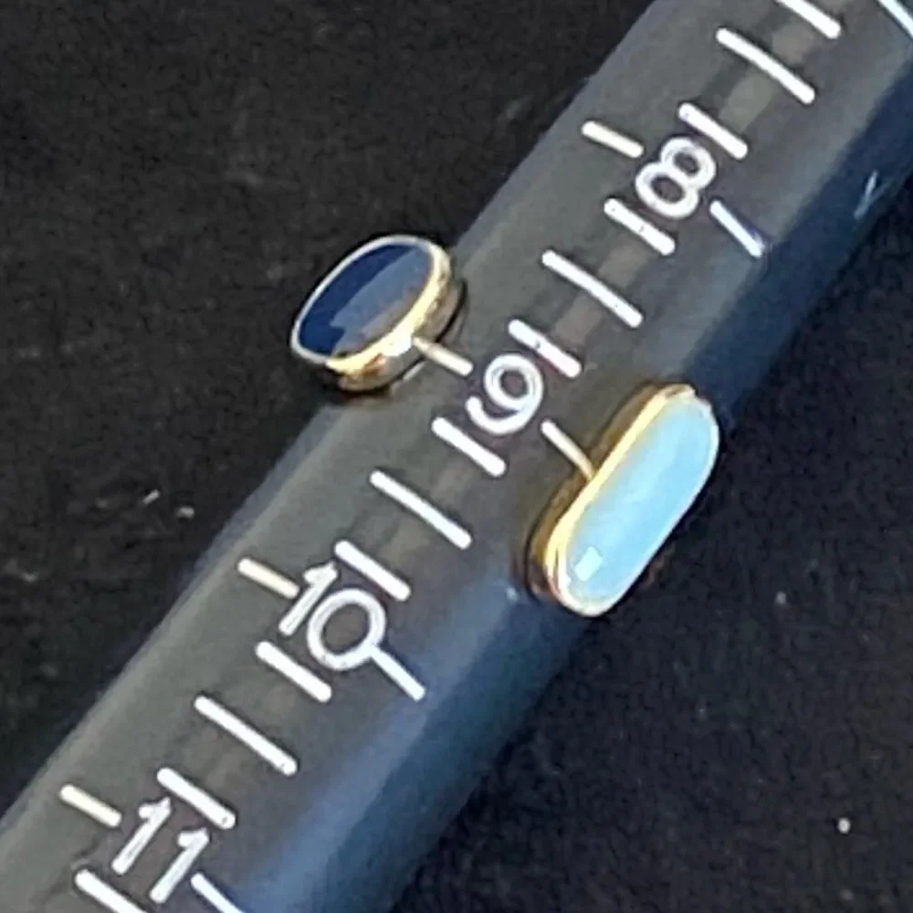 French Blue Retro Moi et Toi Gold Tone Adjustable Ring NWOT